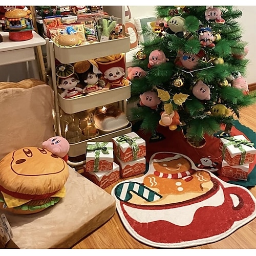 

Cartoon-Weihnachtsstil-förmige Imitation Kaschmir-Bodenmatte, Schlafzimmer, Kinderzimmer, Lebkuchenmann-Bodenmatte, dicker Plüsch, niedliche Fußmatte