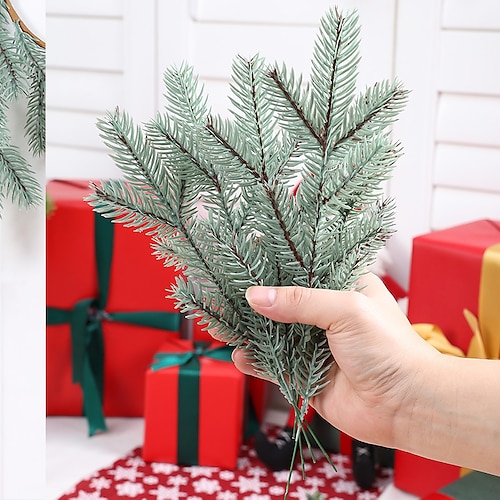 

Guirlande de branches de neige de sapin de noël, 30 pièces