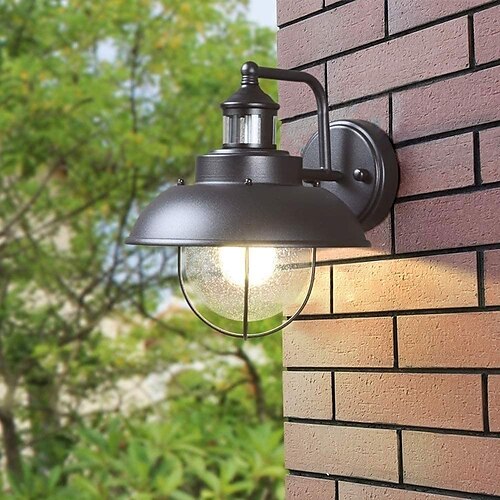 

LED Wall Sconce Lighting Fixture IP54 Waterproof Rustproof Aluminum Glass Lantern Wall Lamp Lantern Courtyard Garden Balcony Villa Decorative Lights 110-240V