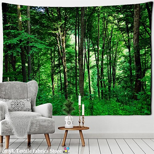 

Forest Trees Hanging Tapestry Wall Art Large Tapestry Mural Decor Photograph Backdrop Blanket Curtain Home Bedroom Living Room Decoration