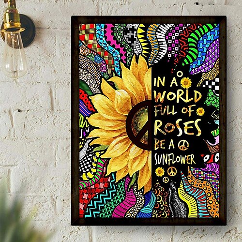 

1pc Halloween DIY Diamond Painting Sunflowers and Text Diamond Painting Handcraft Home Gift Without Frame