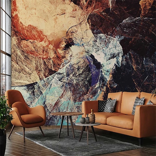 

Abstract Marble Wallpaper Mural Colourful Cracks Marble Wall Covering Sticker Peel and Stick Removable PVC/Vinyl Material Self Adhesive/Adhesive Required Wall Decor for Living Room Kitchen Bathroom