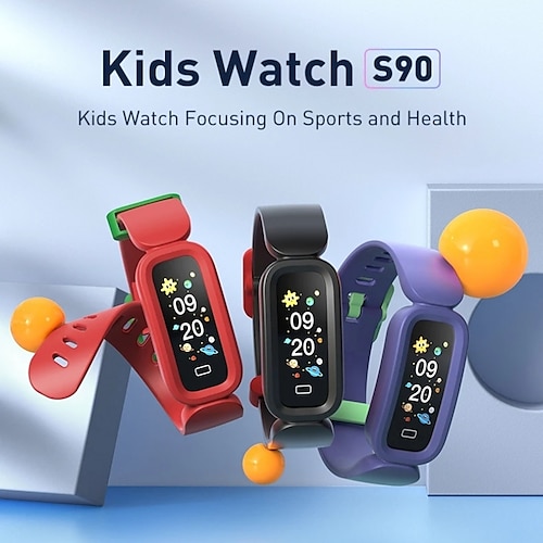 

Relógio inteligente infantil s90 pulseira inteligente relógio infantil bluetooth pedômetro à prova d'água monitor de sono pulseira esportiva multilíngue smartwatch infantil menina menino