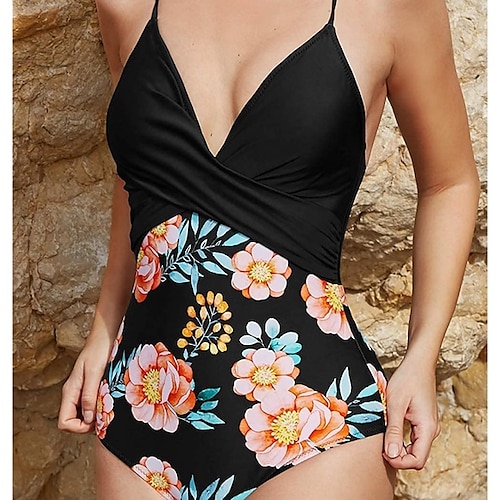 

Maillots de Bain Une pièce Maillot de bain Femme Imprimé Floral Normal Body Maillots de bain Sportif Tenues de plage Vacances