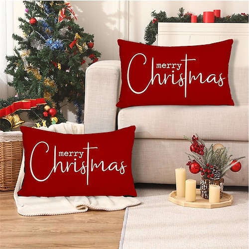 

Natal travesseiro lombar decorativo lance travesseiros capa 1pc caso de almofada macia fronha para quarto sala sofá cadeira