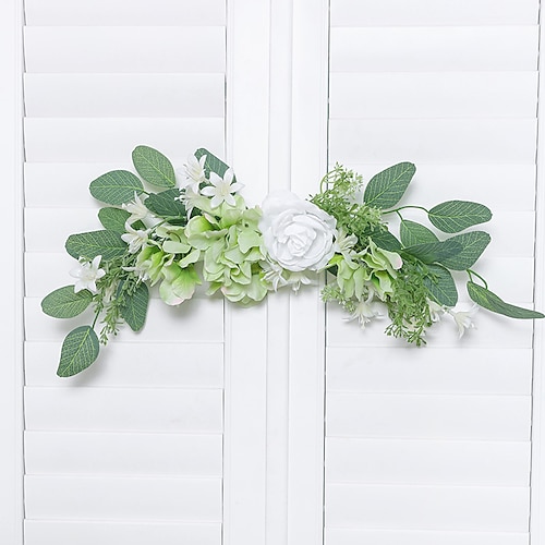 

Simulation de rose de dall brodée et de feuille d'eucalyptus, adaptée au mariage de la saint-valentin et à diverses fêtes