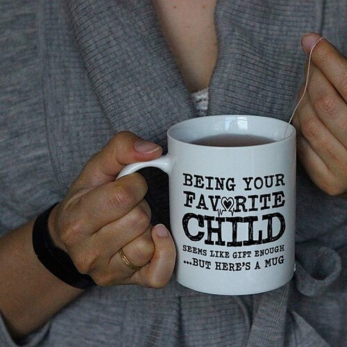 Being Your Favorite Child Funny Coffee Mug, White Ceramic Mug