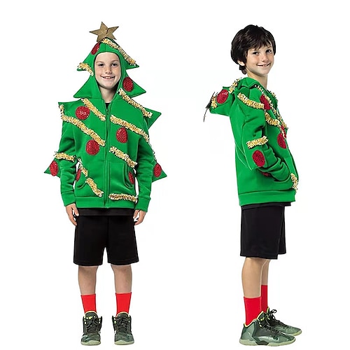 

Árboles de Navidad Ropa de Fiesta Disfraces de cosplay Chico Chica Navidad Víspera de Todos los Santos Mascarada Niños Fiesta Navidad Poliéster Cima