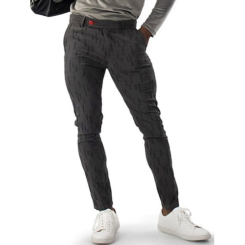 

Homme Pantalon Chino Pantalon chino Poche Plein Confort Respirable Extérieur du quotidien Sortie Mélange de Coton Mode Décontractées Gris foncé