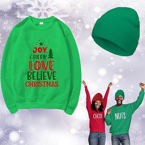 

Navidad Árboles de Navidad Sombreros Suéter de navidad Sudadera Estampado Gráfico Cima Sombrero Para Hombre Mujer Unisexo Adulto Estampado en caliente 100% Poliéster Fiesta Festival