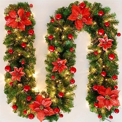 

2,5 m Guirlande lumineuse de Noël 220 LED Rouge Bleu Rose Lumières de vacances Décoration de Noël 220 V