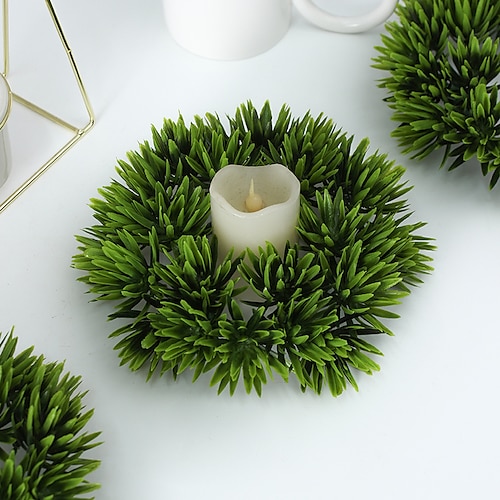 

Christmas Candle Rings Artificial Eucalyptus Leaves Wreaths Candle Rings Wreaths Greenery Wreath Candle Rings, Scene Decor, Festivals Decor, Room Decor, Home Decor, Offices Decor