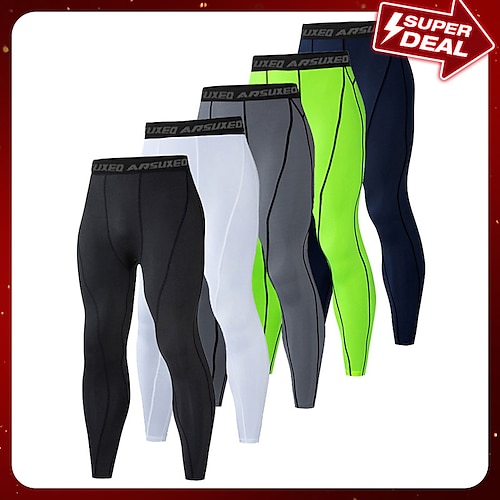 

Arsuxeo Per uomo Pantaloni a compressione Pantaloni Livello Base Sportivo Athleisure Poliestere Traspirante Asciugatura rapida Traspirazione umidità Fitness Allenamento in palestra Corsa
