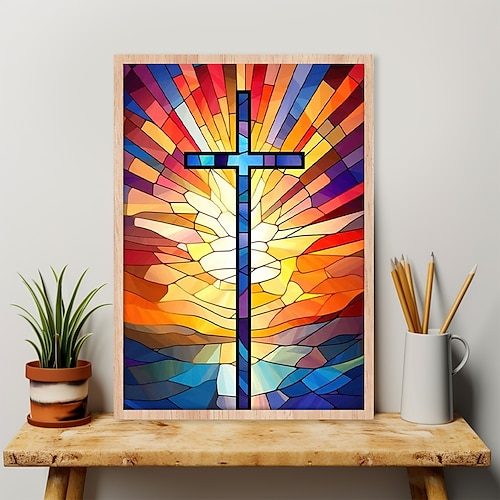 

1pc Landscape DIY Diamond Painting Glass Crystal Painted Cross Diamond Painting Handcraft Home Gift Without Frame