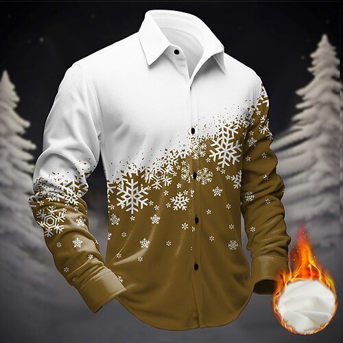 Chemise De Pêche Magellan Homme XL - Rouge Motif Flocon De Neige - Noël - Longues Manches