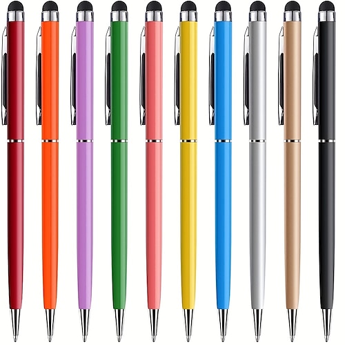 

10pcs 2 In-1 Stylus Pens For Touch Screens Ballpoint Pen