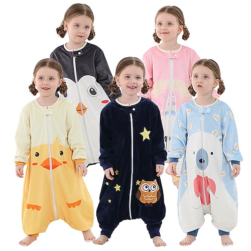 

Niños Pijamas Kigurumi Vestimenta Nocturna Pijamas de una pieza Animal Animal Pijamas de una pieza Estilo lindo Terileno Cosplay por Niños y niñas Ropa de Noche de los Animales Dibujos animados