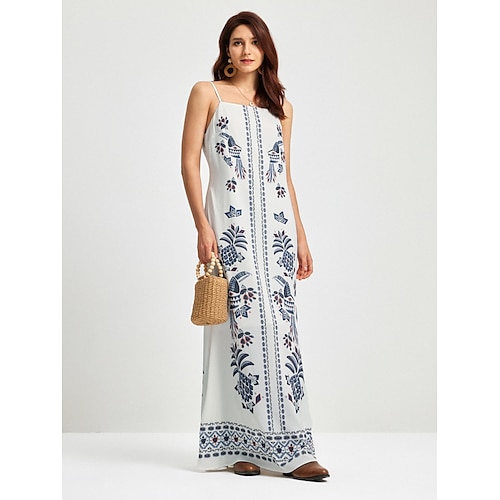 robe longue à fleurs pour les vacances d'été