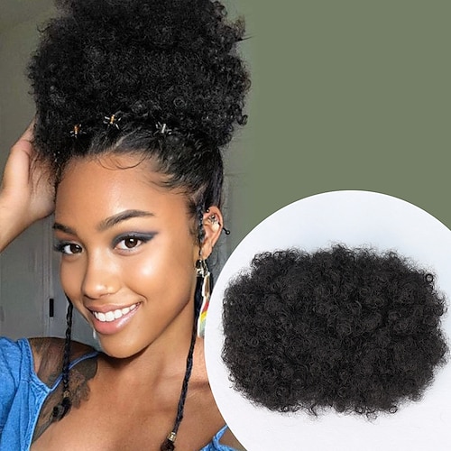 

Chignons / Haarknoten Haarknoten Kordelzug Synthetische Haare Haarstück Haar-Verlängerung Afrikanische Locken Afro stylish Party Täglich Freizeitskleidung Burgunderrot A33 Schwarz