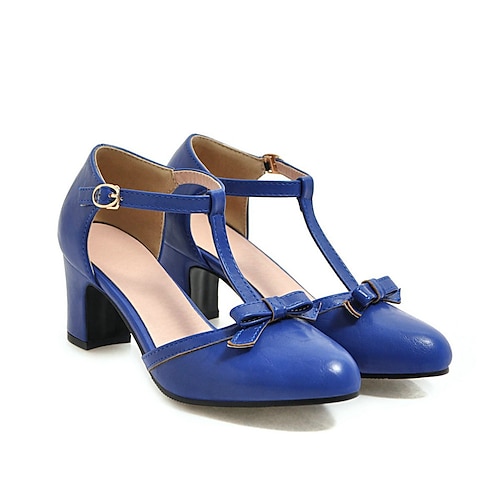 Retrò vintage Stile anni '50 Ruggenti anni '20 1920s Scarpe Tacchi grossi  Tacchi con cinturino a T Cosplay Per donna Cosplay Costume Carnevale Festa  / Serata Graduazione Casual / quotidiano Scarpe del 2024 a $38.99