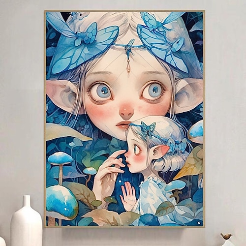 

1pc pessoas diy pintura diamante vidro dos desenhos animados menina pintura diamante artesanato casa presente sem moldura