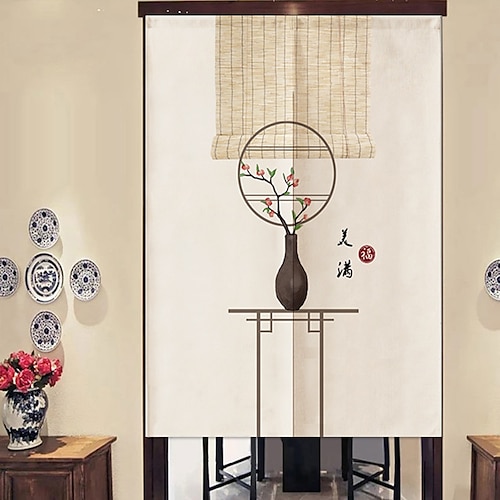 

Japonês noren cortina capa de porta painel de cortina de porta tradicional chinês impresso porta tapeçaria cortinas divisórias para cozinha sushi banheiro sala de estar quarto