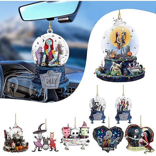 

Car Hanging Ornament,Acrylic 2D Flat Printed Keychain, Optional Acrylic Ornament and Car Rear View Mirror Accessories Memorial Gifts Pack