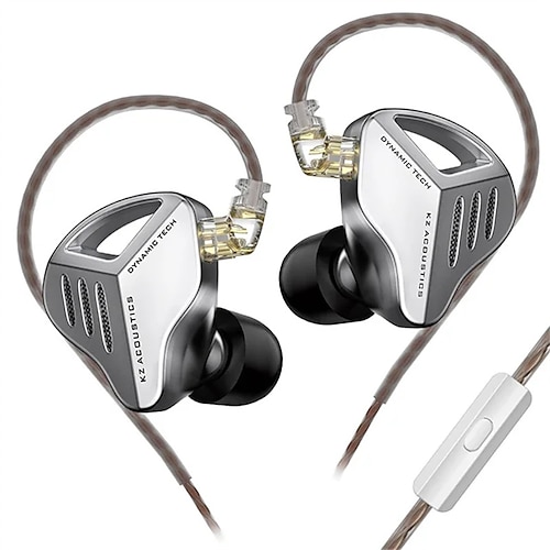 

KZ ZVX In-Ear-Monitor-Kopfhörer mit Mikrofon, 10 mm Dual-Cavity-Linear-Dynamik-Treiber, professionelle schallisolierende Ohrhörer mit Metallgehäuse, 2-poliges abnehmbares Kabel für audiophile Musiker