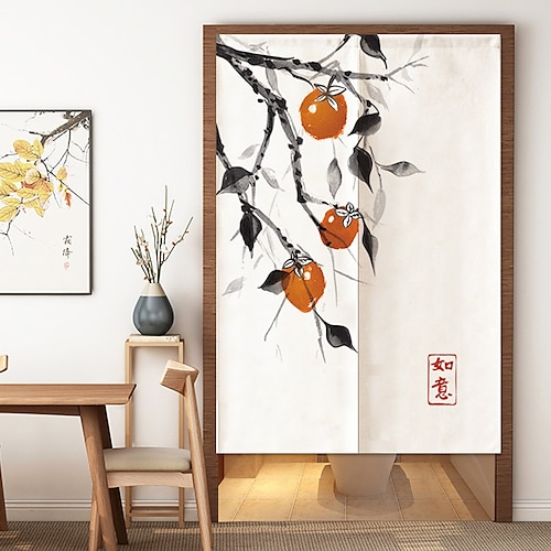 

Cortina japonesa noren, cubierta de puerta, panel de cortina tradicional chino impreso, tapiz de puerta, divisor de habitación, cortinas para cocina, sushi, baño, sala de estar y dormitorio