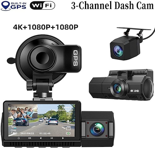 

2160P New Design / Wireless / Full HD Car DVR 170 Degree Wide Angle 3 inch IPS Dash Cam with WIFI / GPS / Night Vision Car Recorder