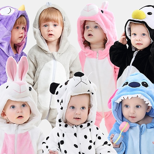 

Kid's Kigurumi Pajamas Nightwear Onesie Pajamas Animal Animal Onesie Pajamas Cute Flannelette Cosplay For Boys and Girls Animal Sleepwear Cartoon