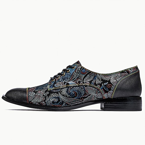  Oxford-Schnürschuhe für Herren aus Jacquardgewebe mit Blumenmuster und Lederakzenten – elegante und stilvolle Abendschuhe für besondere Anlässe