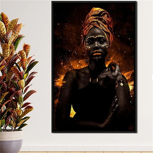 

Menschen Wandkunst Leinwand afrikanische Frau Drucke und Poster Porträtbilder dekorative Stoffmalerei für Wohnzimmer Bilder ohne Rahmen