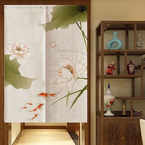 

japonais noren rideau porte couverture porte rideau panneau traditionnel chinois imprimé porte tapisserie paravent rideaux pour cuisine sushi salle de bain salon chambre