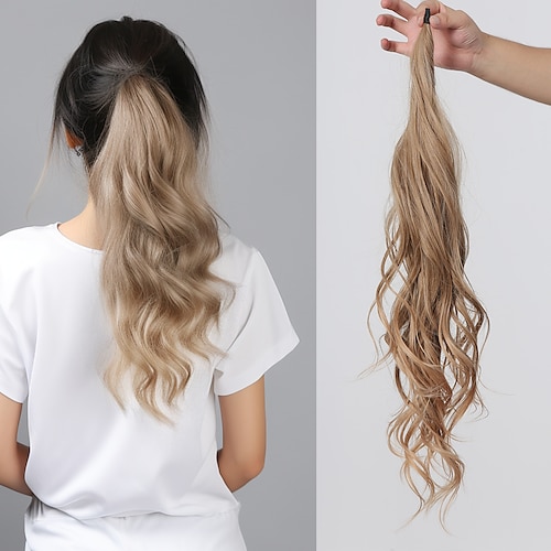 

Correa Coletas Ajustable / curling Pelo sintético Pedazo de cabello La extensión del pelo Ondulado / Ondulado Medio 26 pulgadas Nochevieja / Fiesta / Noche / Fiesta de Noche