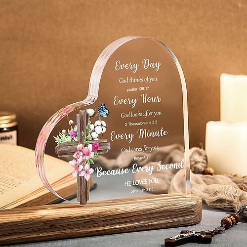 

Acrylic Gifts for Women Inspirational Gifts with Bible Verse Prayers Religious Gifts Scripture Gifts for Valentines Gifts Birthday Gifts