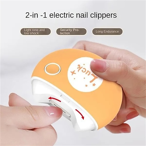 

Electric Nail Clipper Portable Automatic Nail Cutter File USB Rechargeable Cute