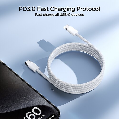 

USB C Cable Lightning Cable 6.6ft 3.9ft USB A to USB C USB A to Lightning USB A to micro B 2.4 A Fast Charging 3 in 1 For Macbook iPad Samsung Phone Accessory