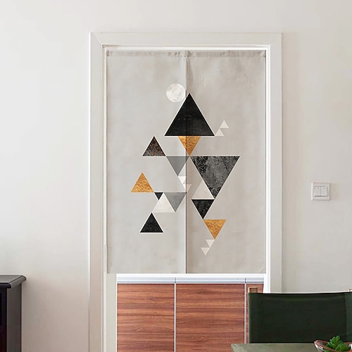 

Japanese Noren Curtain Door Cover Doorway Curtain Panel Traditional Geometric Printed Door Tapestry Room Divider Curtains for Kitchen Sushi Bathroom Livingroom Bedroom