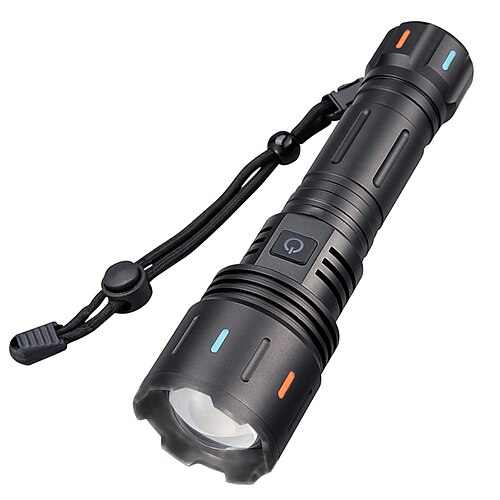 LED Rechargeable Flashlights High Lumen Super Bright Tactical Flashlight, Zoomable High Powered Capacity Handheld Flashlights For Emergency Camping Hik P9767634