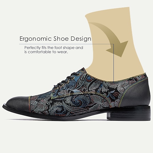  Oxford-Schnürschuhe für Herren aus Jacquardgewebe mit Blumenmuster und Lederakzenten – elegante und stilvolle Abendschuhe für besondere Anlässe