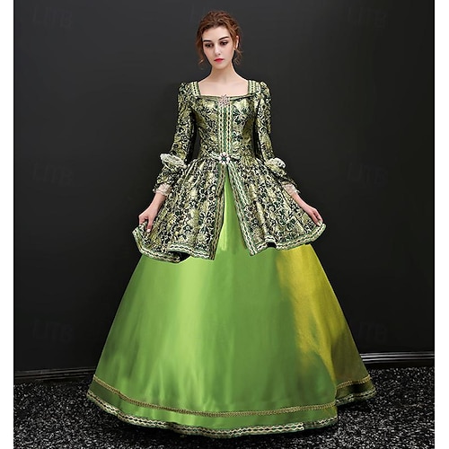 Rococo Lace Up Victorian 18th Century Cocktail Dress Dress Party Costume Masquerade Ball Gown Floor Length Plus Size Women's Ball Gown Plus Size Normal Party Prom Adults'
