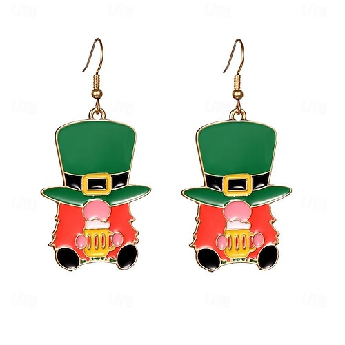  St. Patrick's Day Shamrock Irish Masquerade Earrings Adults' Women's Cosplay Party Masquerade Carnival Masquerade Saint Patrick's Day Easy Halloween Costumes