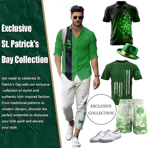  St. Patrick Day Men's T Shirt Dibs On The Redhead Shamrock Irish Graphic Tee Short Sleeve Crew Neck Green Top Designer Casual Sports Outdoor Holiday Clothing Apparel S M L XL XXL XXXL
