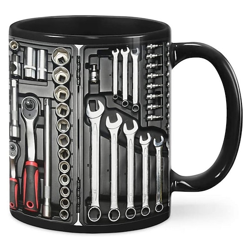 

Mechanic Toolbox Set Mug, Ceramic Coffee Mug, Mechanic Toolbox Cup,Gifts for Men