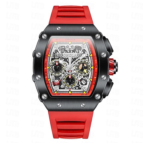 Orologio automatico da uomo di alta qualà con elegante cinturino sportivo in silicone Orologi meccanici impermeabili da 5 ATM per stili di va attivi 1511 Orologio automatico da uomo di alta qualà con elegante cinturino sportivo in silicone Orologi meccanici impermeabili da 5 ATM per stili di va attivi 1511