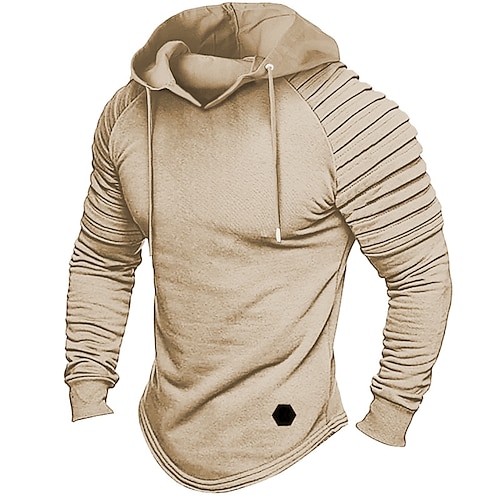 

Men's Hoodie Tactical Black Red Khaki Gray Hooded Plain Sports & Outdoor Daily Holiday Streetwear Cool Casual Fall & Winter Clothing Apparel Hoodies Sweatshirts Long Sleeve