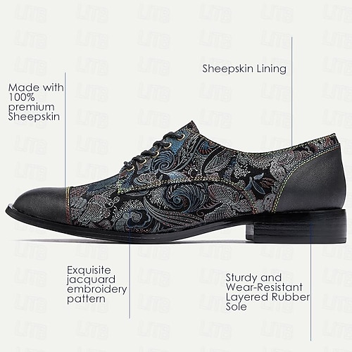  Oxford-Schnürschuhe für Herren aus Jacquardgewebe mit Blumenmuster und Lederakzenten – elegante und stilvolle Abendschuhe für besondere Anlässe