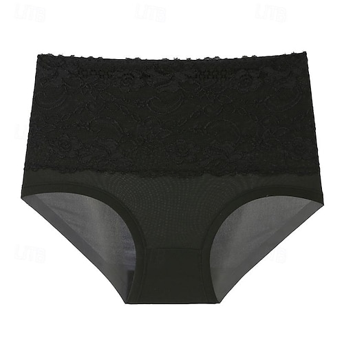 underkläder för kvinnor 1 st underkläder mode enkel sexig spets hål blomma hög midja sexig svart lila rosa m l xl hemkläder
