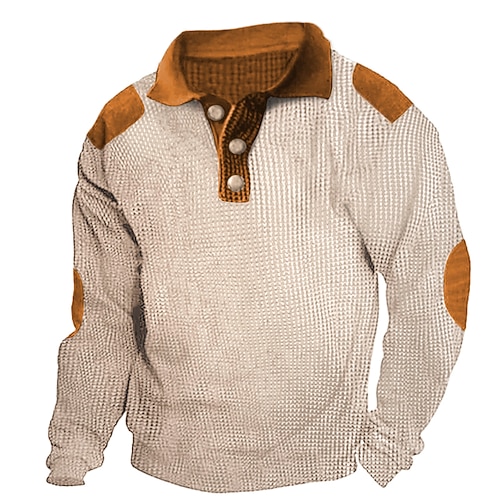 

Per uomo POLO Polo con bottoni Informale Per eventi Classico Manica lunga Di tendenza Essenziale Color Block Asciugatura rapida Estate Primavera Standard Nero Blu marino scuro Kaki Grigio POLO